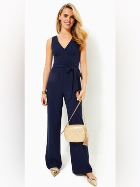 Lilly Pulitzer Navy Jannah Jumpsuit Size 8